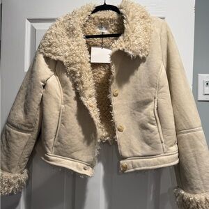 Active USA Cream Teddy Jacket